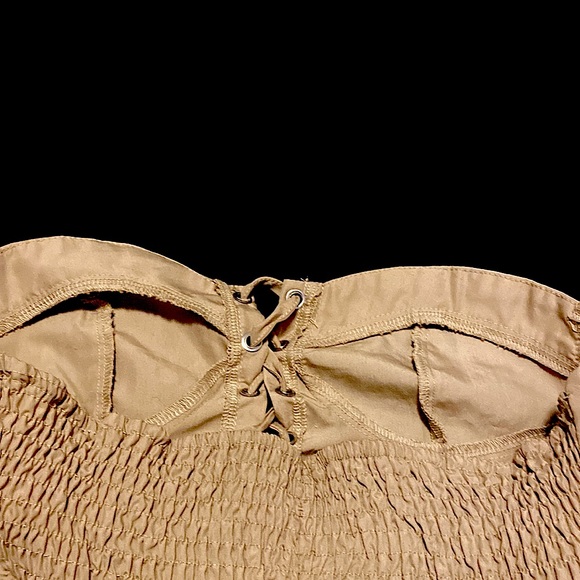 Size Medium Tan Lace Up Top SHEIN - Picture 4 of 5